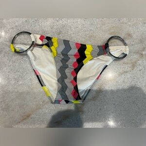 L*Space Zigzag Bikini Bottom in Yellow, Red, and Black